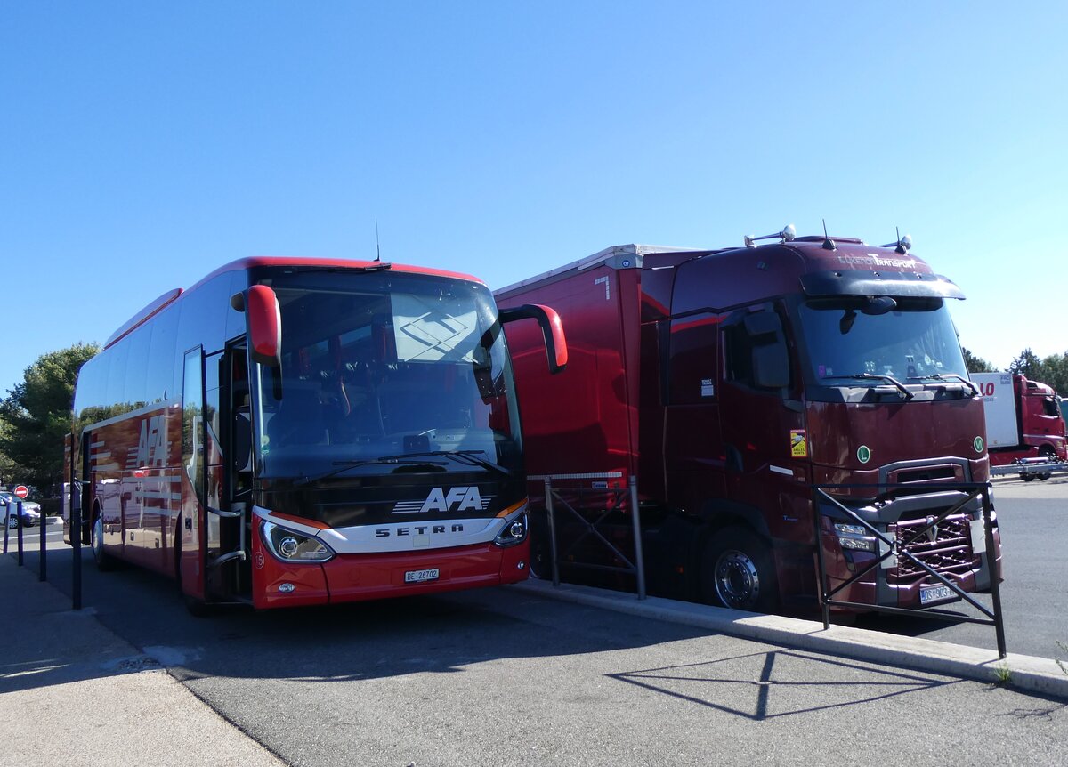 (267'056) - Aus der Schweiz: AFA Adelboden - Nr. 15/BE 26'702 - Setra am 15. September 2024 In Montblanc, Rastst�tte