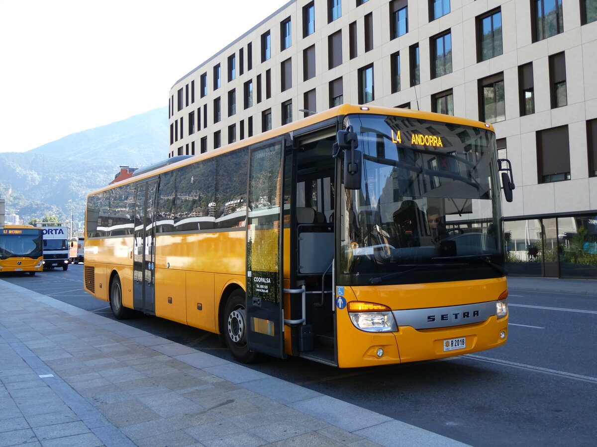 (267'279) - Coopalsa, Andorra la Vella - R2018 - Setra am 19. September 2024 in Andorra la Vella, Estaci� Nacional Autobusos