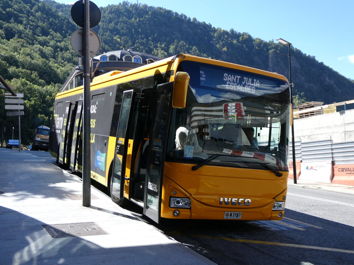(267'288) - Nadal, Andorra la Vella - N3117 - Iveco am 19. September 2024 in Andorra la Vella, La Uni�