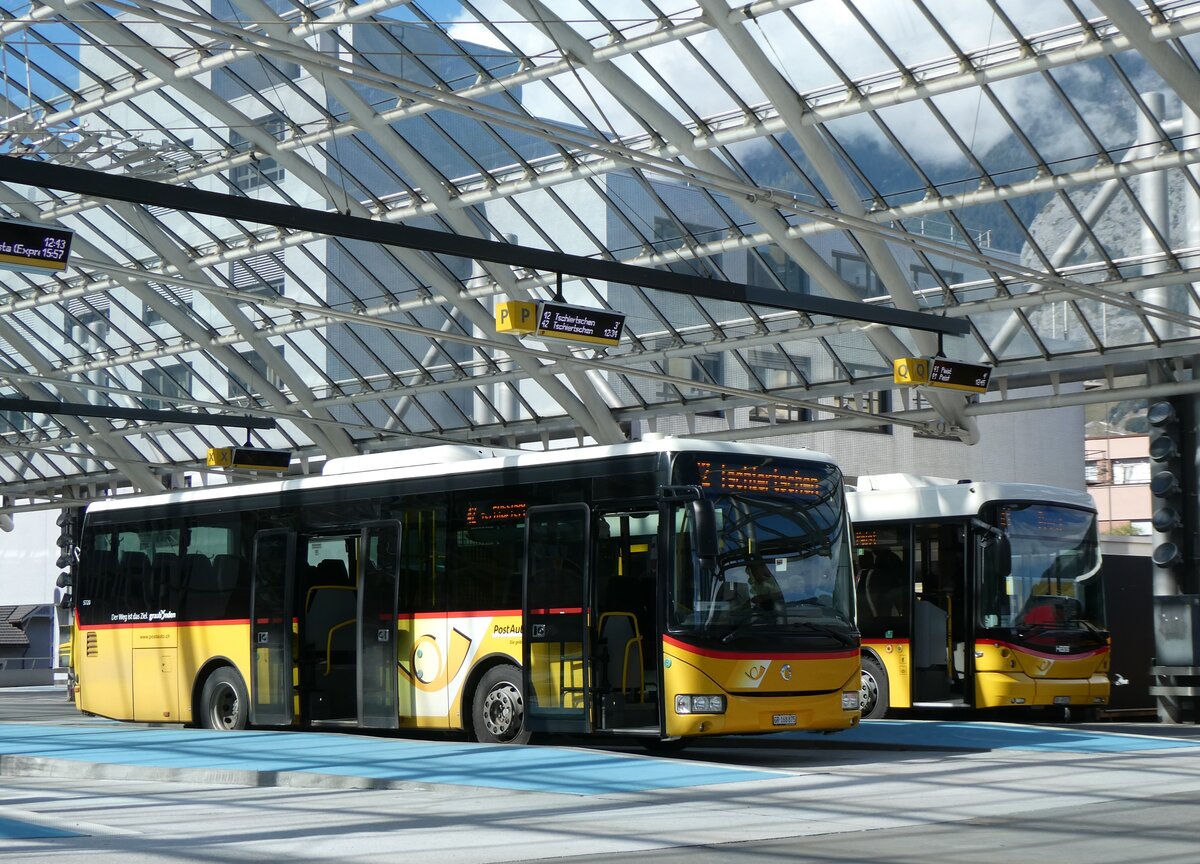 (267'530) - PostAuto Graub�nden - GR 168'875/PID 5720 - Irisbus am 24. September 2024 in Chur, Postautostation