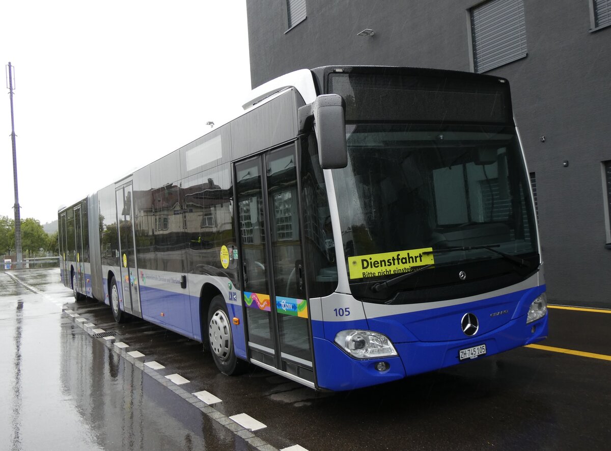 (267'583) - VZO Gr�ningen - Nr. 105/ZH 745'105 - Mercedes am 28. September 2024 in Winterthur, Daimler Buses