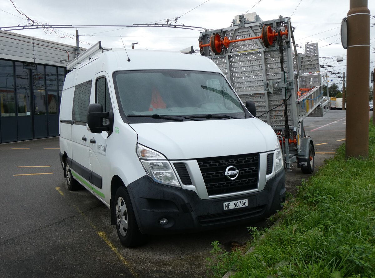 (267'602) - transN, La Chaux-de-Fonds - Nr. 766/NE 60'766 - Nissan am 1. Oktober 2024 in Marin, D�p�t
