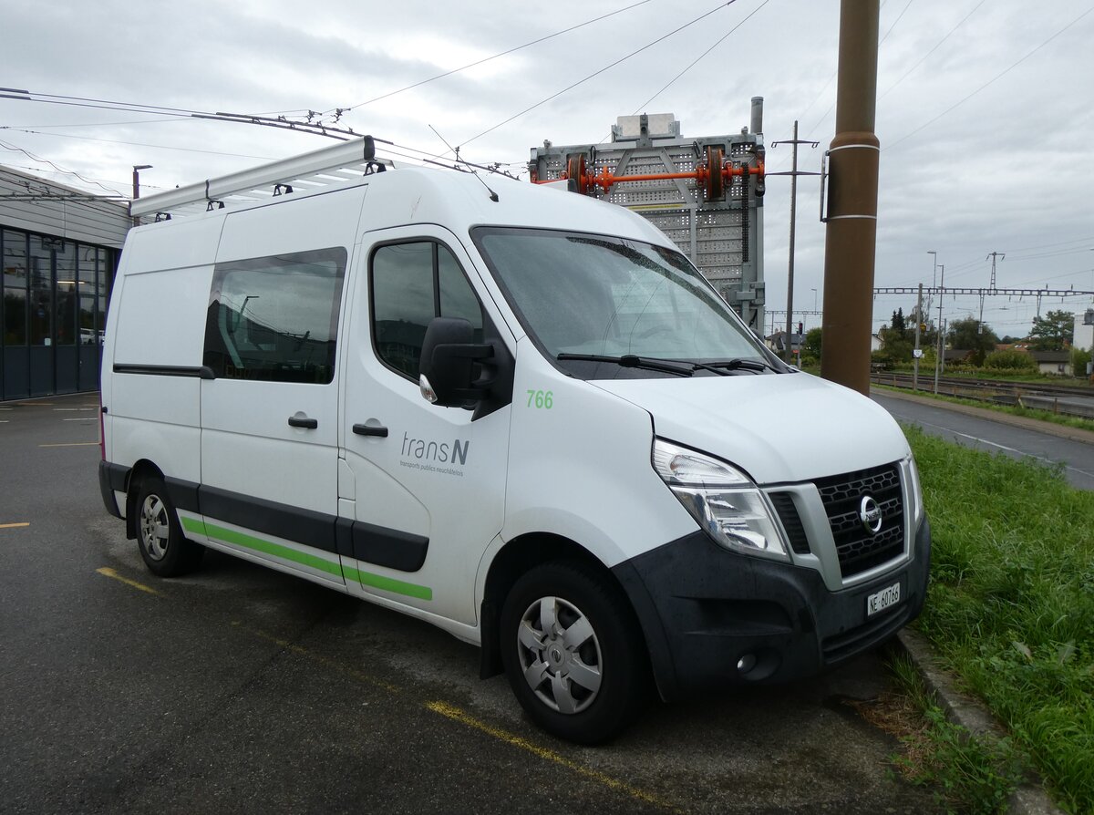 (267'603) - transN, La Chaux-de-Fonds - Nr. 766/NE 60'766 - Nissan am 1. Oktober 2024 in Marin, D�p�t