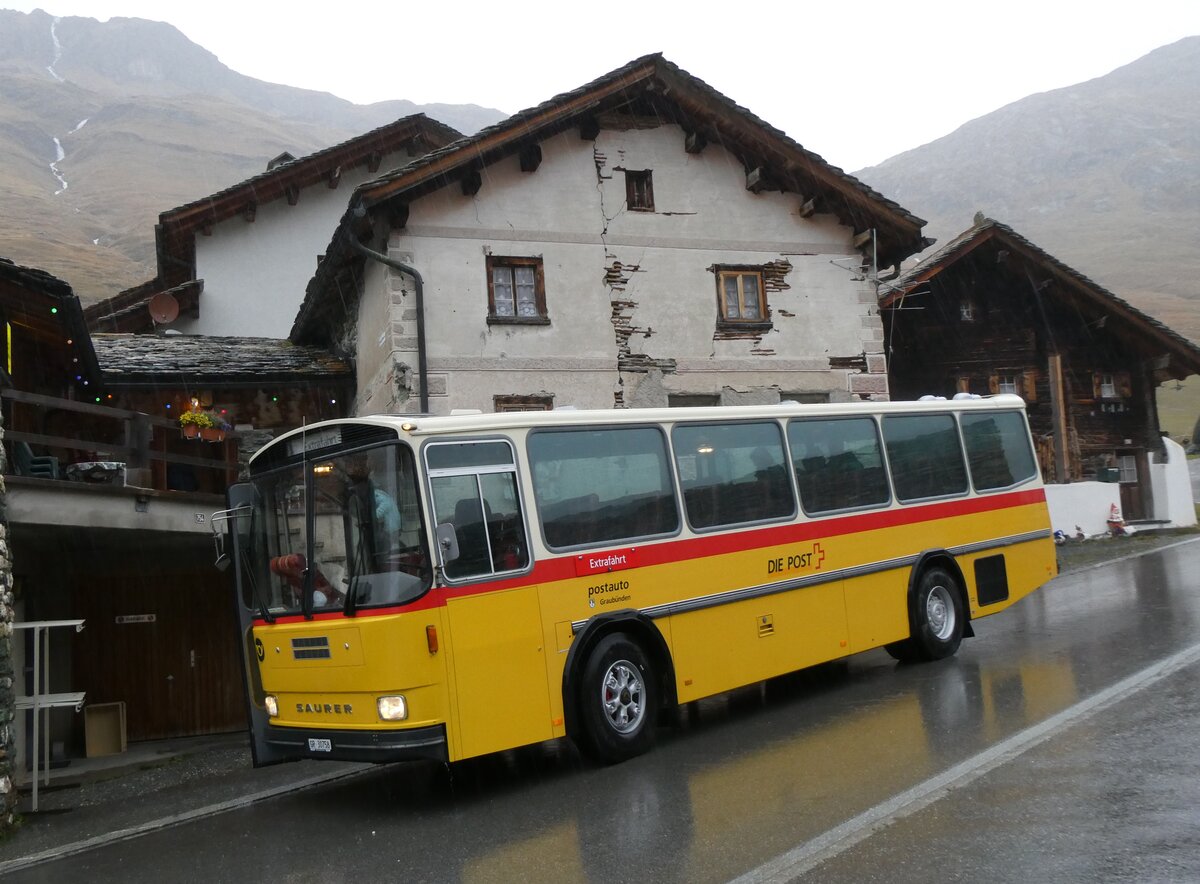 (267'864) - L�tscher, Haldenstein - GR 30'758 - Saurer/R&J (ex Dornbierer, Thal; ex FRAM Drachten/NL Nr. 24; ex PostAuto Graub�nden PID 2870; ex P 24'367) am 8. Oktober 2024 in Juf