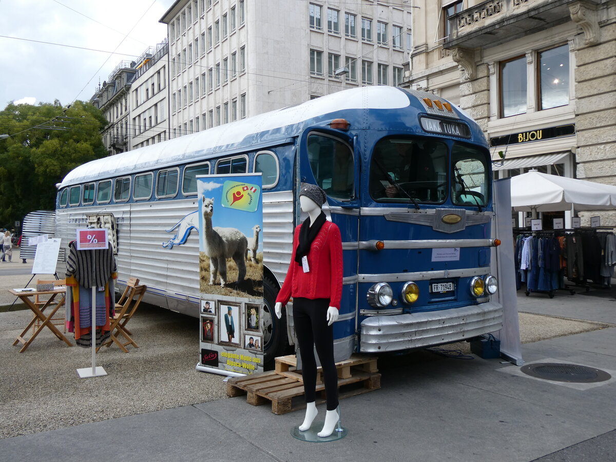 (267'960) - Greyhoundbus, Murten - FR 71'948 - GMC (ex Wooster, Z�rich; ex Northland Greyhound Lines, USA-Minneapolis Nr. N796) am 11. Oktober 2024 in Biel, Zentralplatz