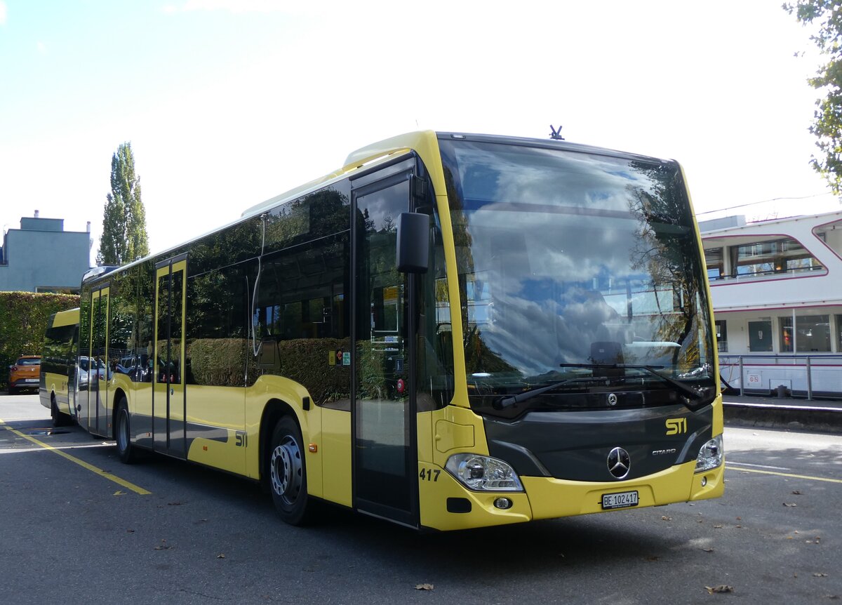 (267'984) - STI Thun - Nr. 417/BE 102'417 - Mercedes am 11. Oktober 2024 bei der Schiffl�ndte Thun