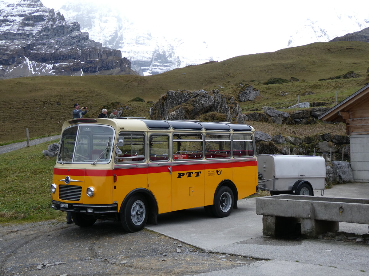 (268'080) - Schmid, Th�rishaus - Nr. 9/BE 26'105 - Saurer/R&J (ex Geiger, Adelboden Nr. 9) am 12. Oktober 2024 auf dem Bundl�ger