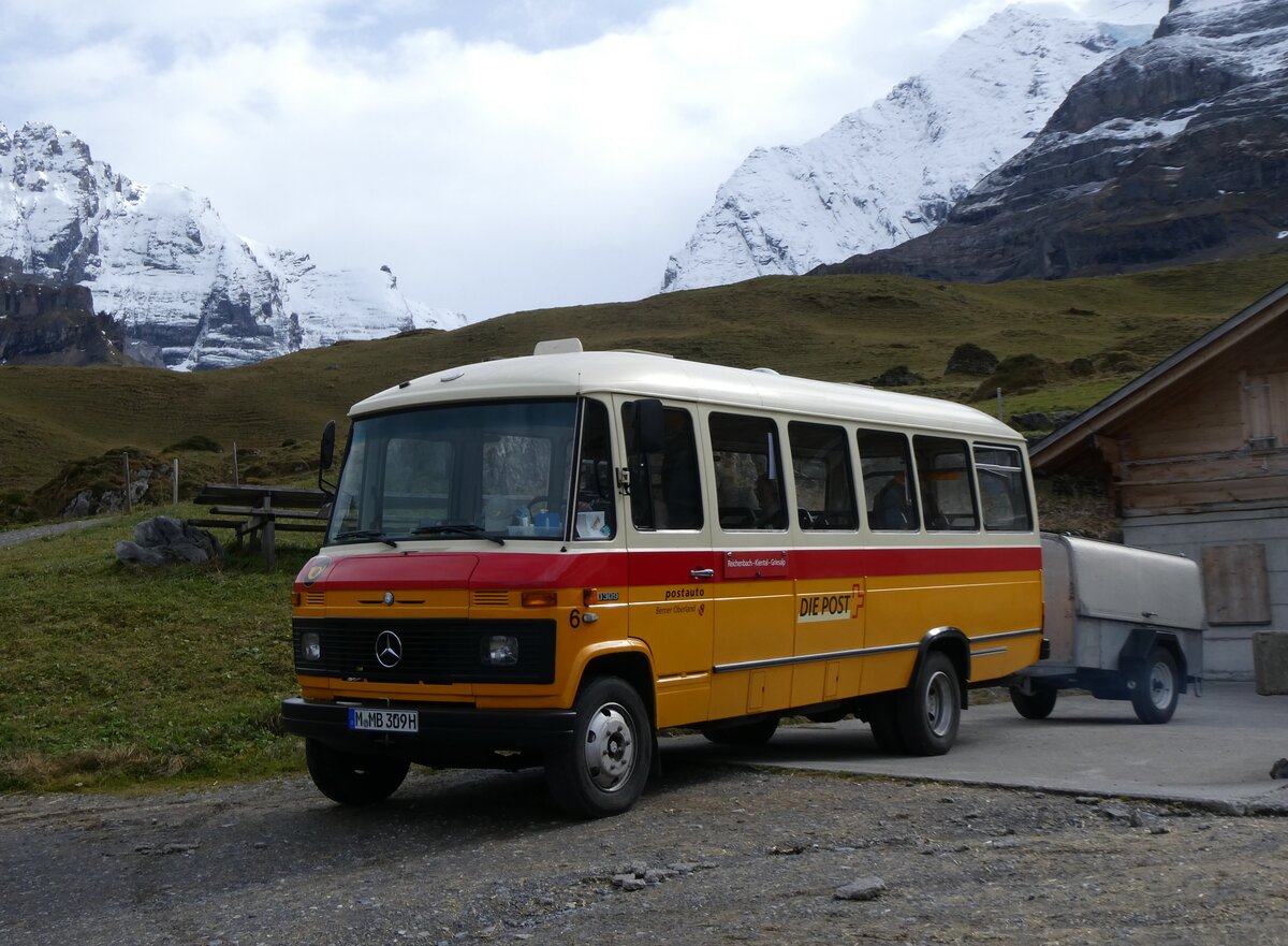 (268'110) - Aus Deutschland: Hahn, M�nchen - Nr. 6/M-MB 309H - Mercedes (ex M�ller, CH-Ennetmoos Nr. 6; ex Portenier, CH-Adelboden Nr. 6/PID 492; ex Geiger, CH-Adelboden Nr. 6) am 12. Oktober 2024 auf dem Bundl�ger