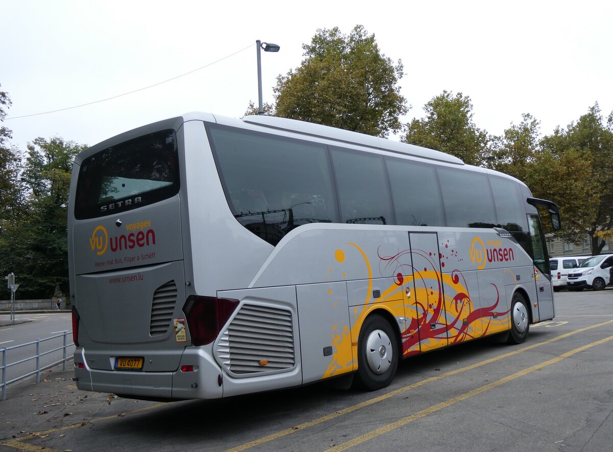 (268'268) - Aus Luxemburg: Unsen, Eschette - VU 4077 - Setra am 19. Oktober 2024 in Bern, Sch�tzenmatte 