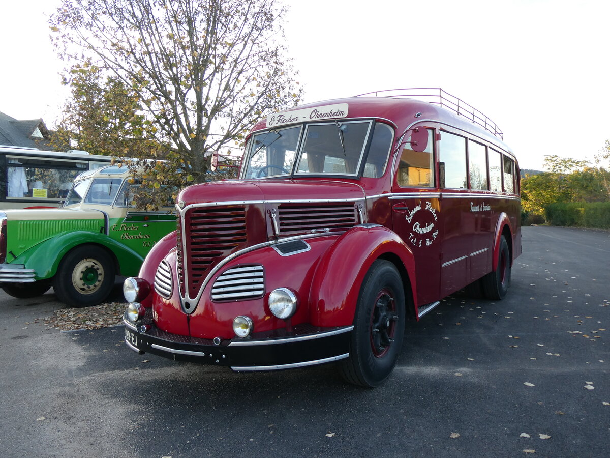 (268'441) - Flecher, Ohnenheim - EH 929 EJ - Lancia/Orlandi (ex Bernard, Parisot; ex Laporterie, Marciac; ex Armee von Mussolini/I) am 25. Oktober 2024 in Kintzheim, Cigoland