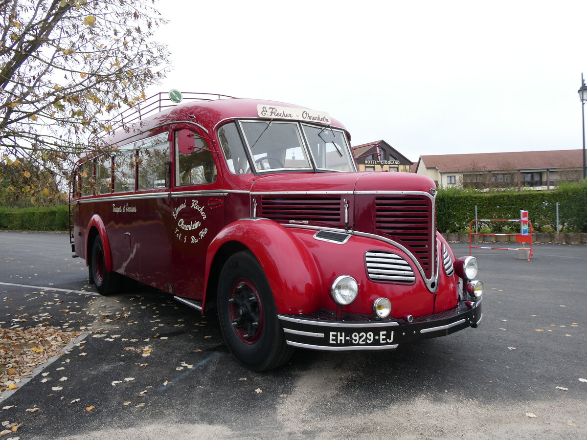 (268'588) - Flecher, Ohnenheim - EH 929 EJ - Lancia/Orlandi (ex Bernard, Parisot; ex Laporterie, Marciac; ex Armee von Mussolini/I) am 26. Oktober 2024 in Kintzheim, Cigoland