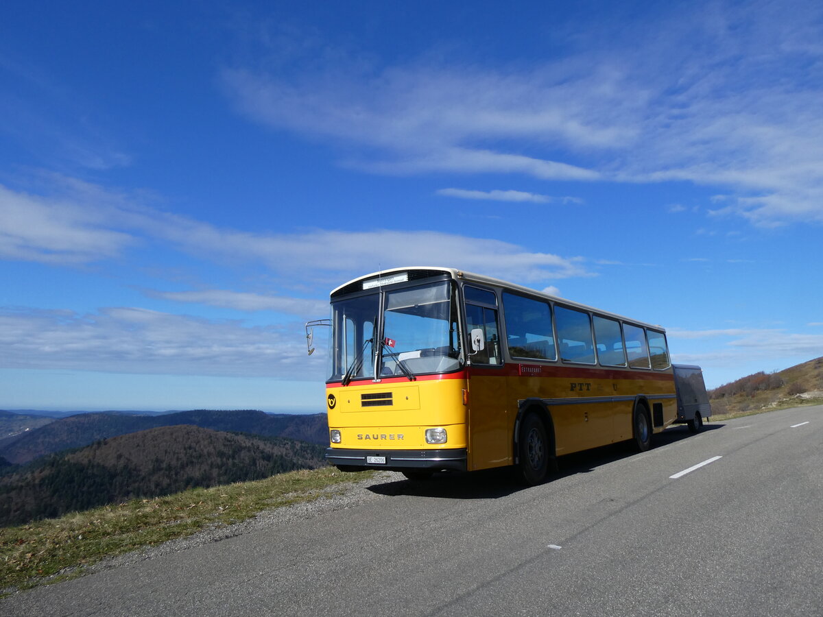 (268'750) - Aus der Schweiz: Schmid, Th�rishaus - BE 26'206 - Saurer/T�scher (ex P 24'244) am 27. Oktober 2024 bei Rothenbach