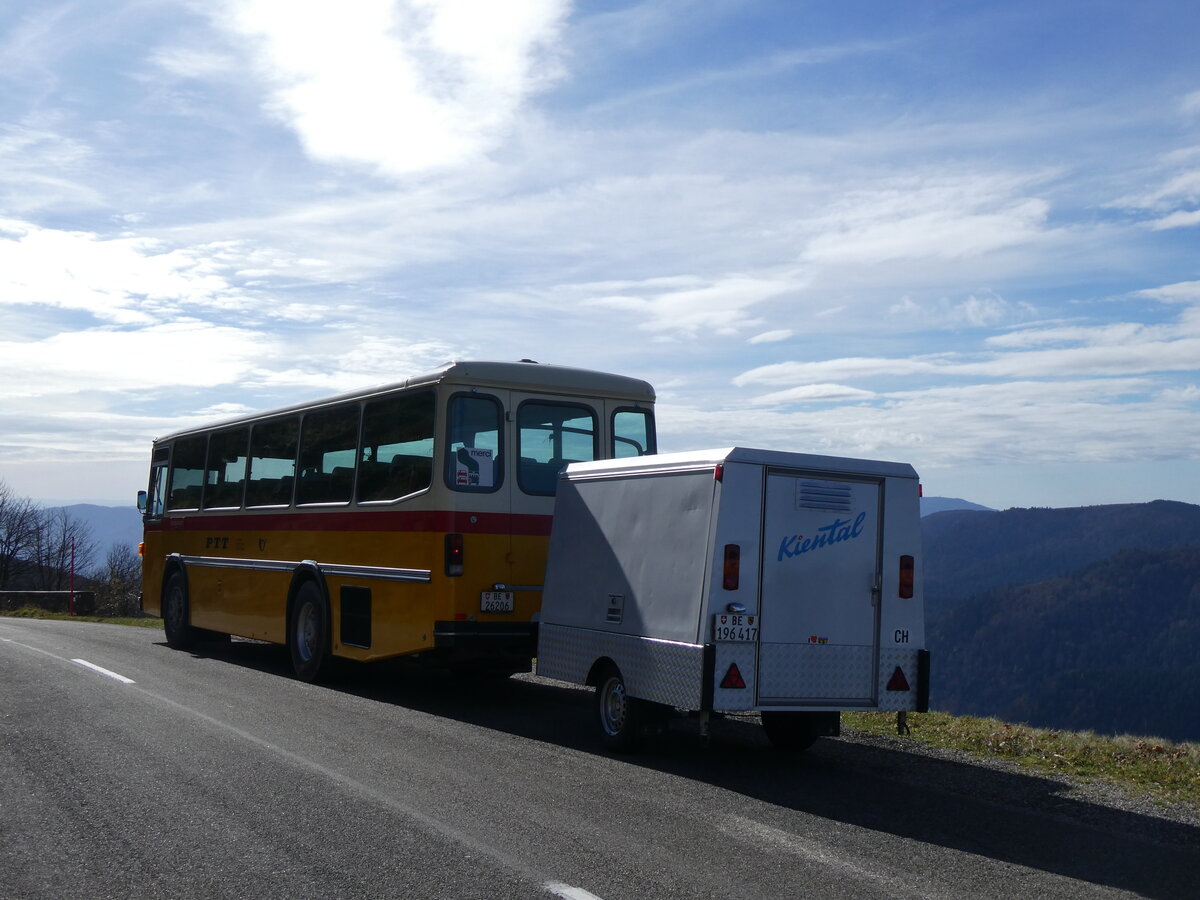 (268'754) - Aus der Schweiz: Schmid, Th�rishaus - BE 26'206 - Saurer/T�scher (ex P 24'244) am 27. Oktober 2024 bei Rothenbach