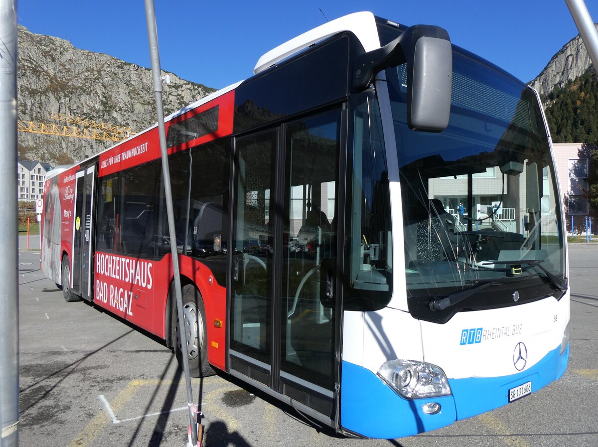 (268'813) - RTB Altst�tten - Nr. 58/SG 131'606 - Mercedes am 29. Oktober 2024 beim Bahnhof Andermatt