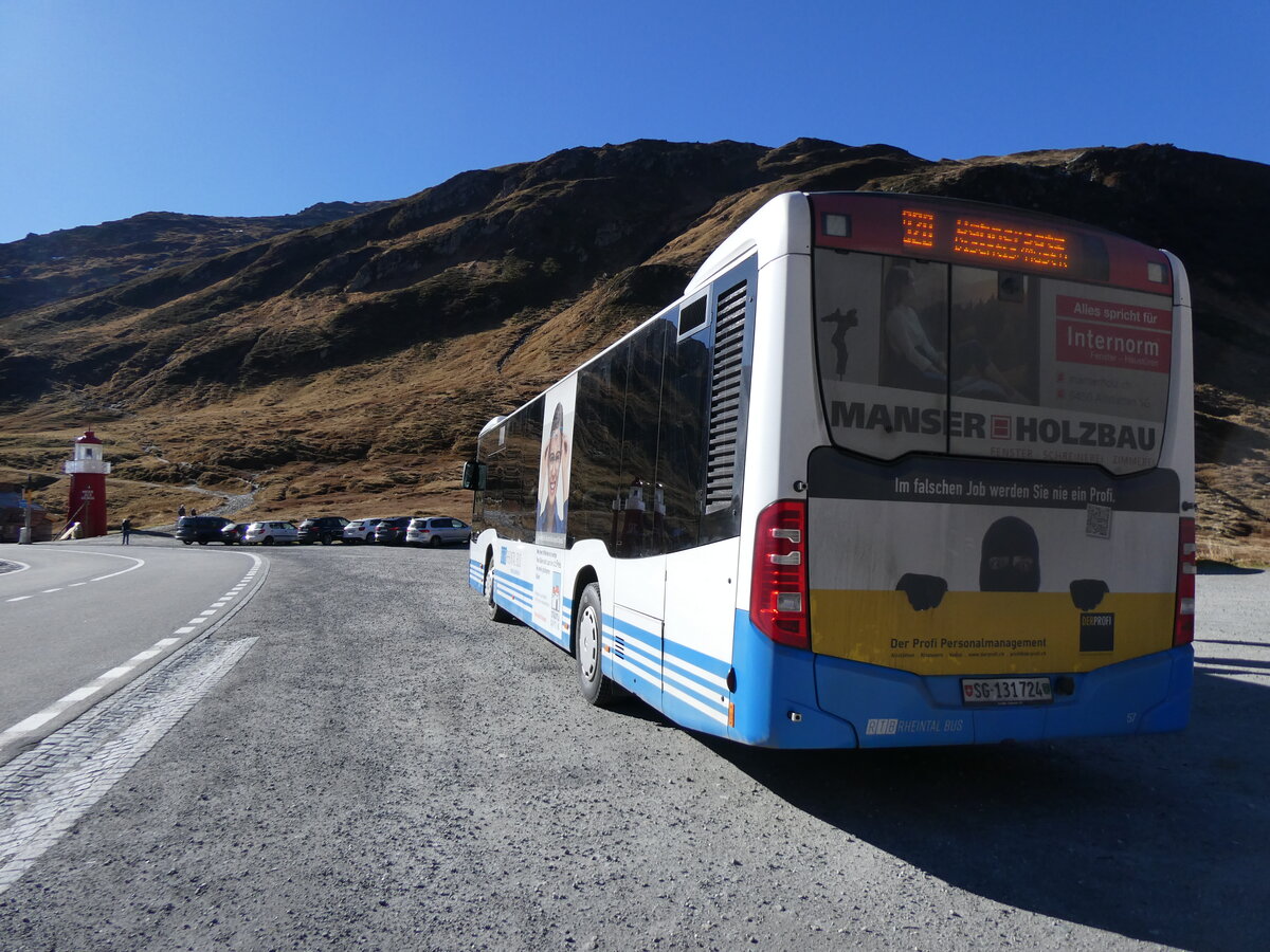 (268'820) - RTB Altst�tten - Nr. 57/SG 131'724 - Mercedes am 29. Oktober 2024 auf dem Oberalppass