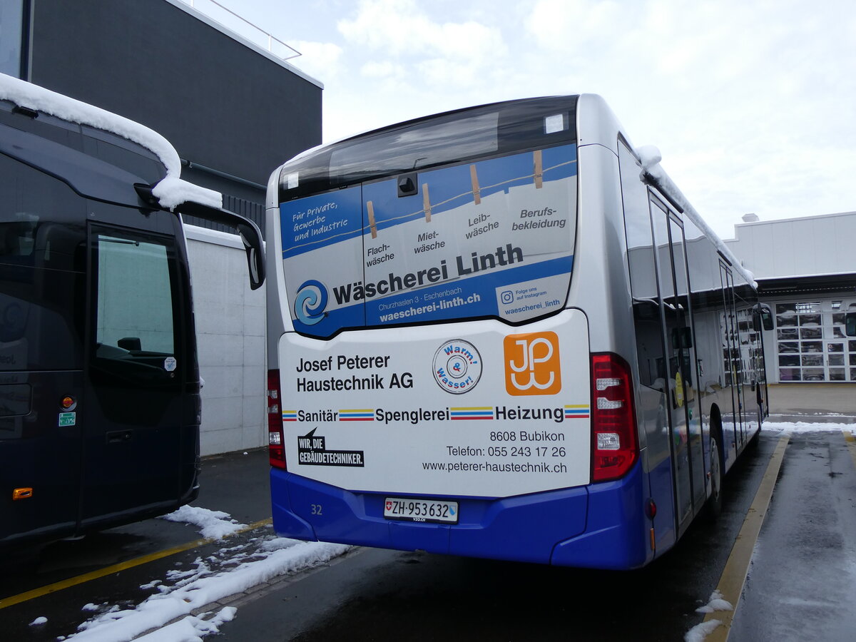 (269'365) - VZO Gr�ningen - Nr. 32/ZH 953'632 - Mercedes am 23. November 2024 in Winterthur, Daimler Buses