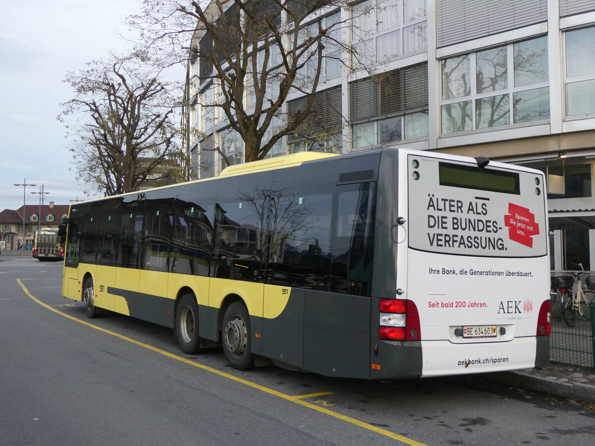 (269'651) - STI Thun - Nr. 603/BE 634'603 - MAN am 7. Dezember 2024 bei der Schiffl�ndte Thun