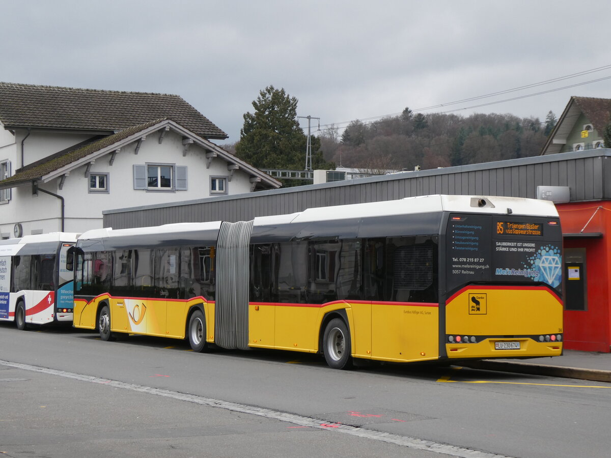 (269'763) - H�fliger, Sursee - Nr. 34/LU 230'674/PID 11'719 - Solaris am 10. Dezember 2024 beim Bahnhof Sursee