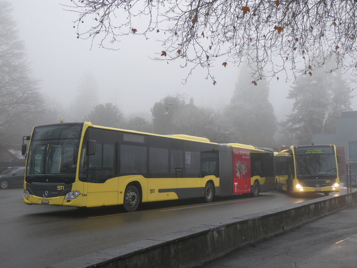 (270'462) - STI Thun - Nr. 704/BE 434'704 - Mercedes am 31. Dezember 2024 bei der Schiffl�ndte Thun
