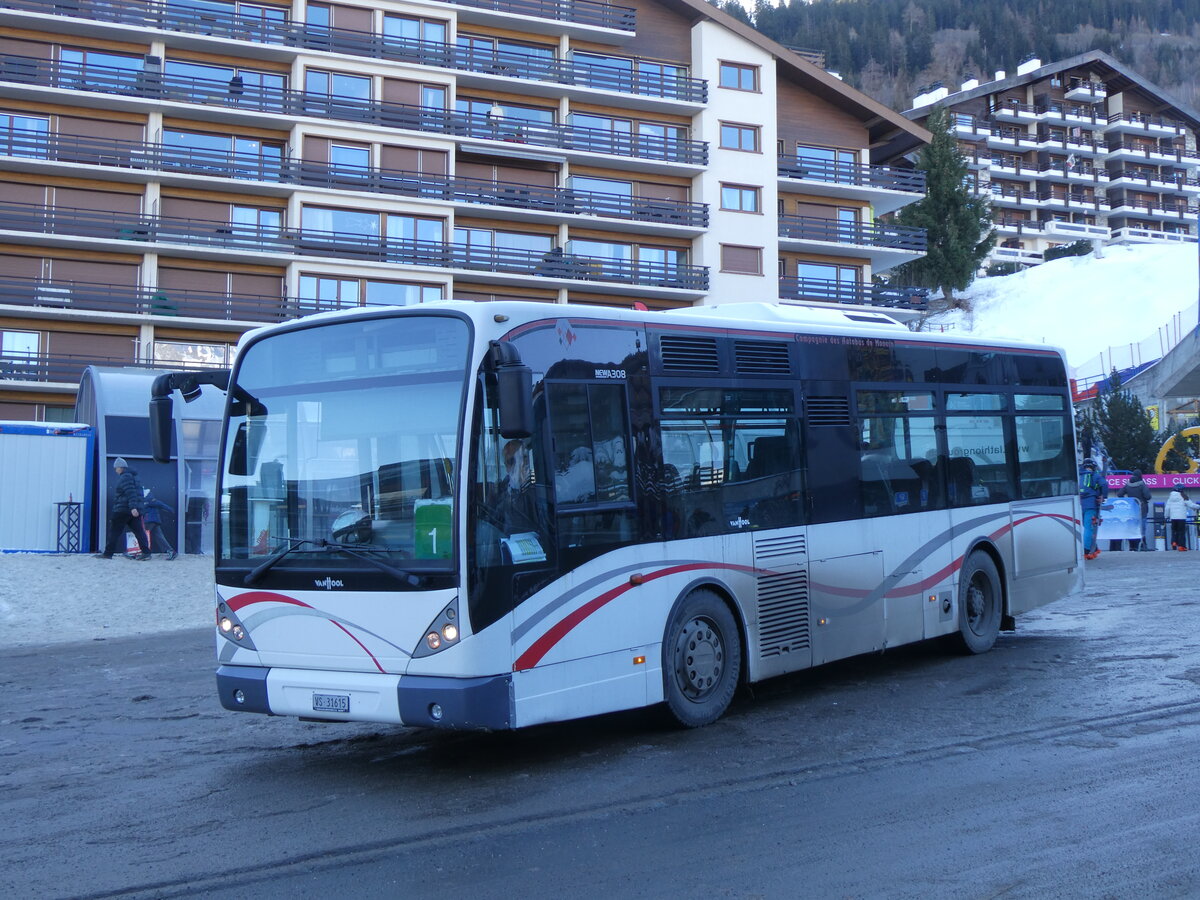 (270'503) - Lathion, Sion - Nr. 20/VS 31'615 - Van Hool (ex CAM Monaco/MC) am 1. Januar 2025 in Haute-Nendaz, T�l�cabine