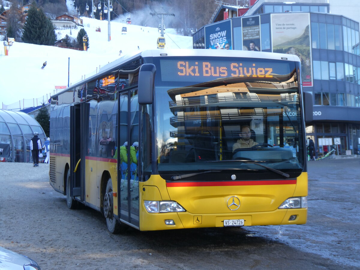 (270'514) - Lathion, Sion - Nr. 5/VS 24'726/PID 4919 - Mercedes (ex PostAuto Bern) am 1. Januar 2025 in Haute-Nendaz, T�l�cabine