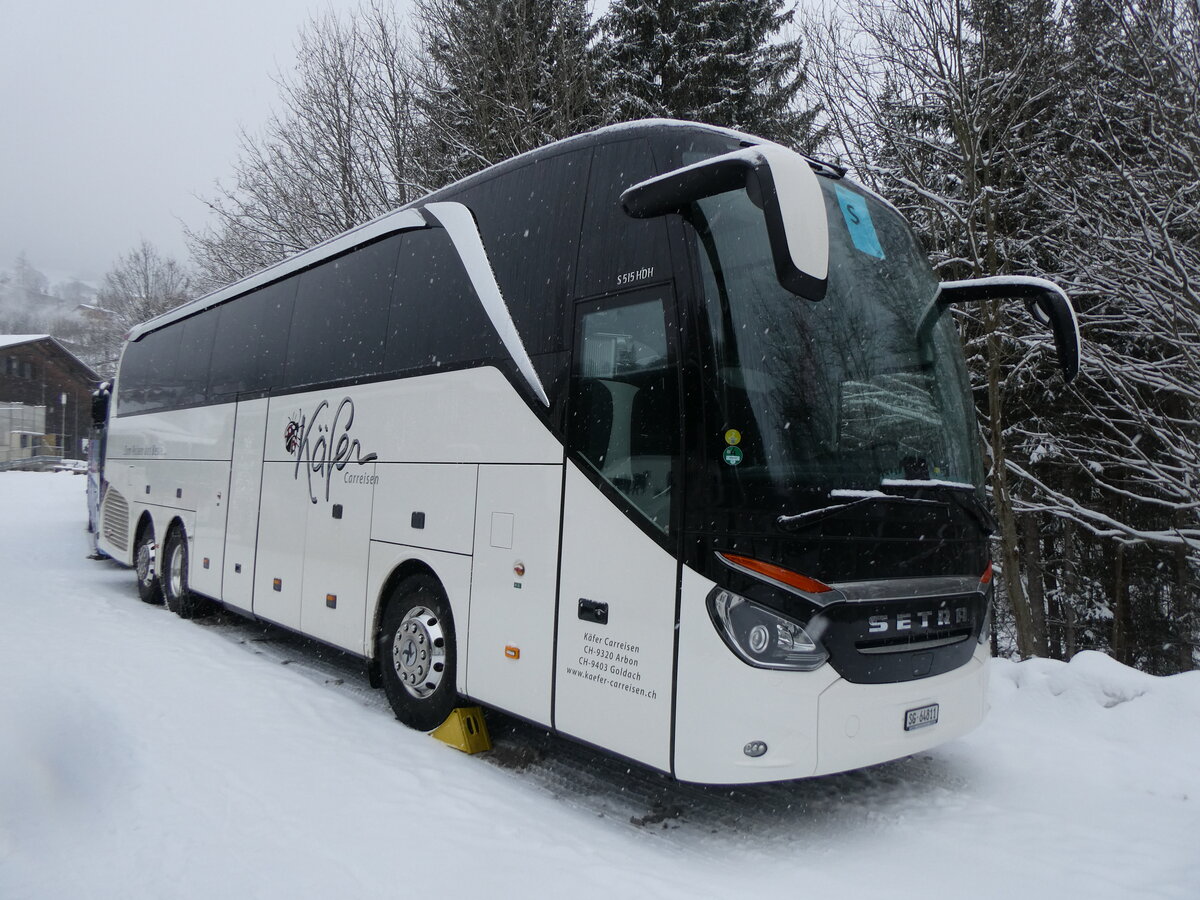 (270'925) - K�fer-Reisen, Arbon - TG 64'811 - Setra (ex True Adventure, PL-Kalisz) am 11. Januar 2025 in Adelboden, ASB