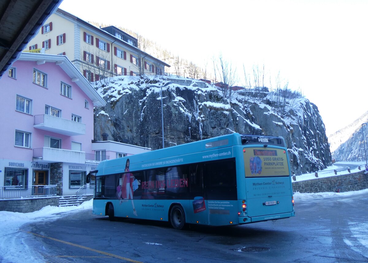 (271'163) - AAGU Altdorf - Nr. 9/UR 9139 - Hess am 14. Januar 2025 beim Bahnhof G�schenen