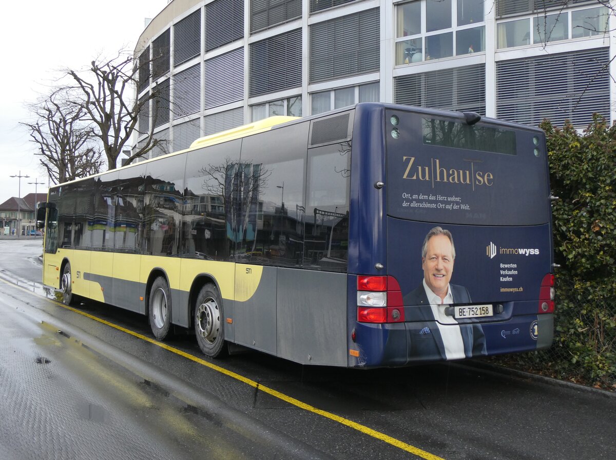(271'476) - STI Thun - Nr. 158/BE 752'158 - MAN am 27. Januar 2025 bei der Schiffl�ndte Thun