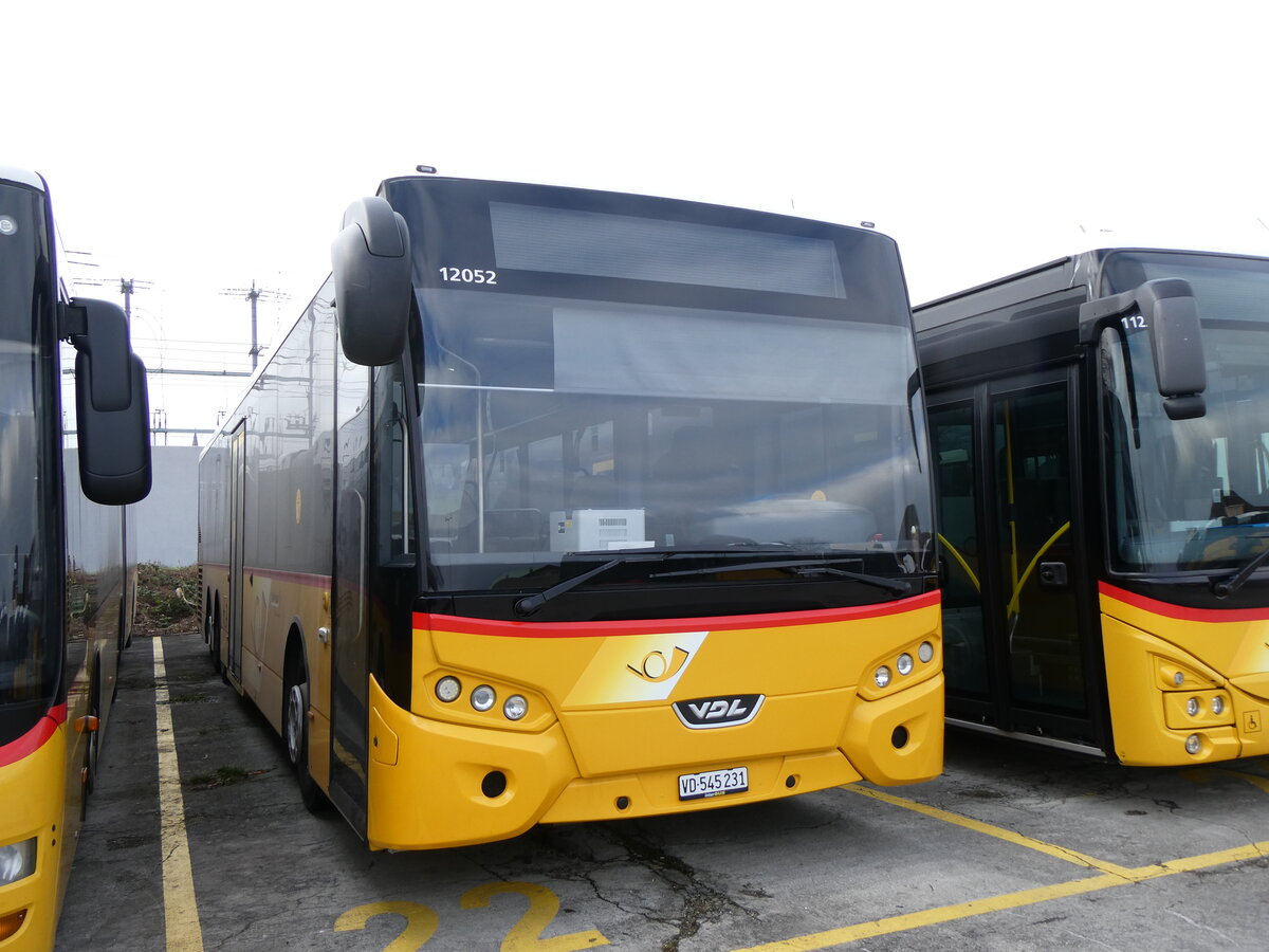 (271'569) - CarPostal Ouest - VD 545'231/PID 12'052 - VDL (ex Ballestraz, Gr�ne) am 1. Februar 2025 in Yverdon, Garage