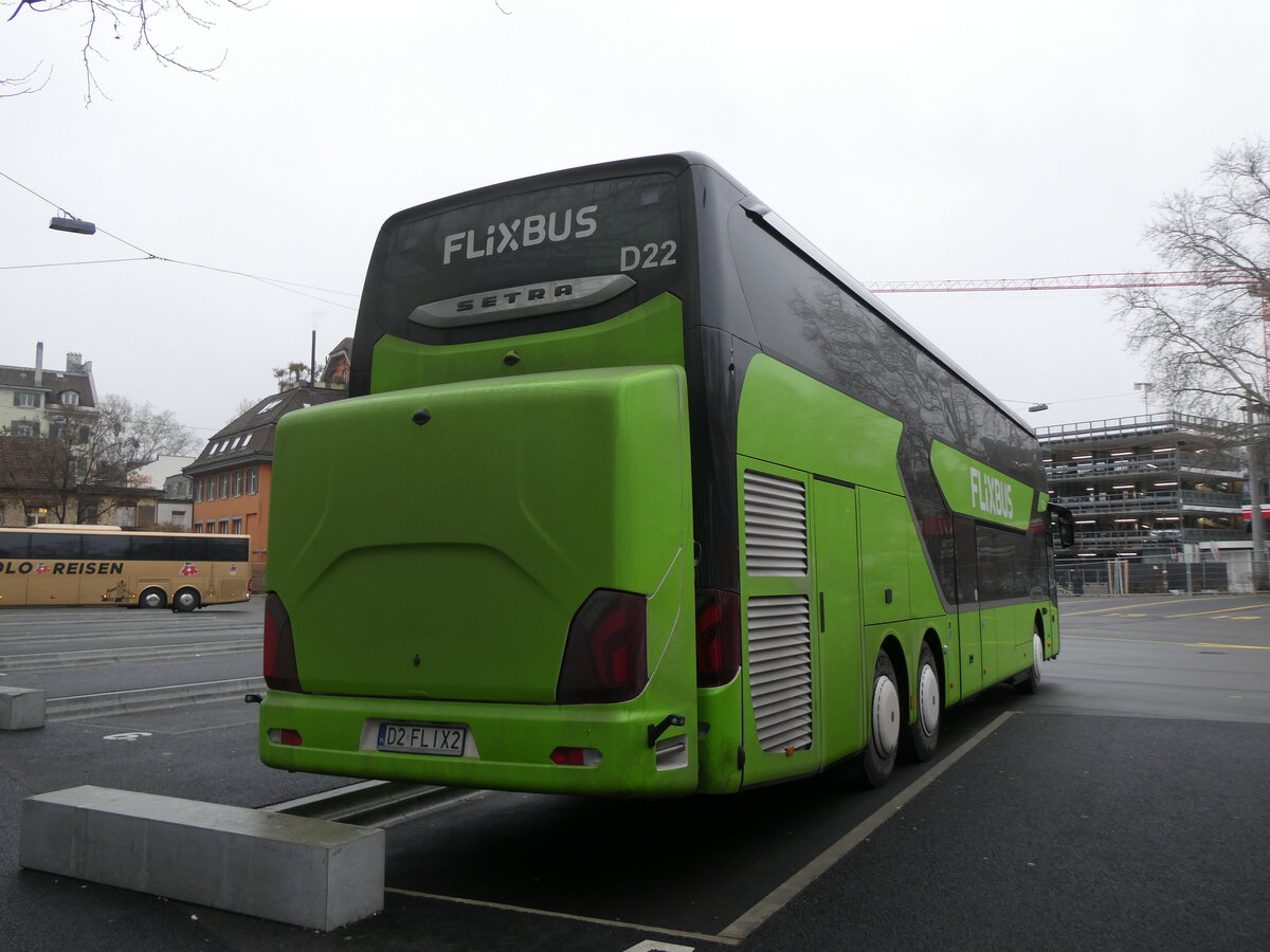 (271'666) - Aus Polen: Flixbus - Nr. D22/D2 FLIX2 - Setra am 6. Februar 2025 in Z�rich, Sihlquai
