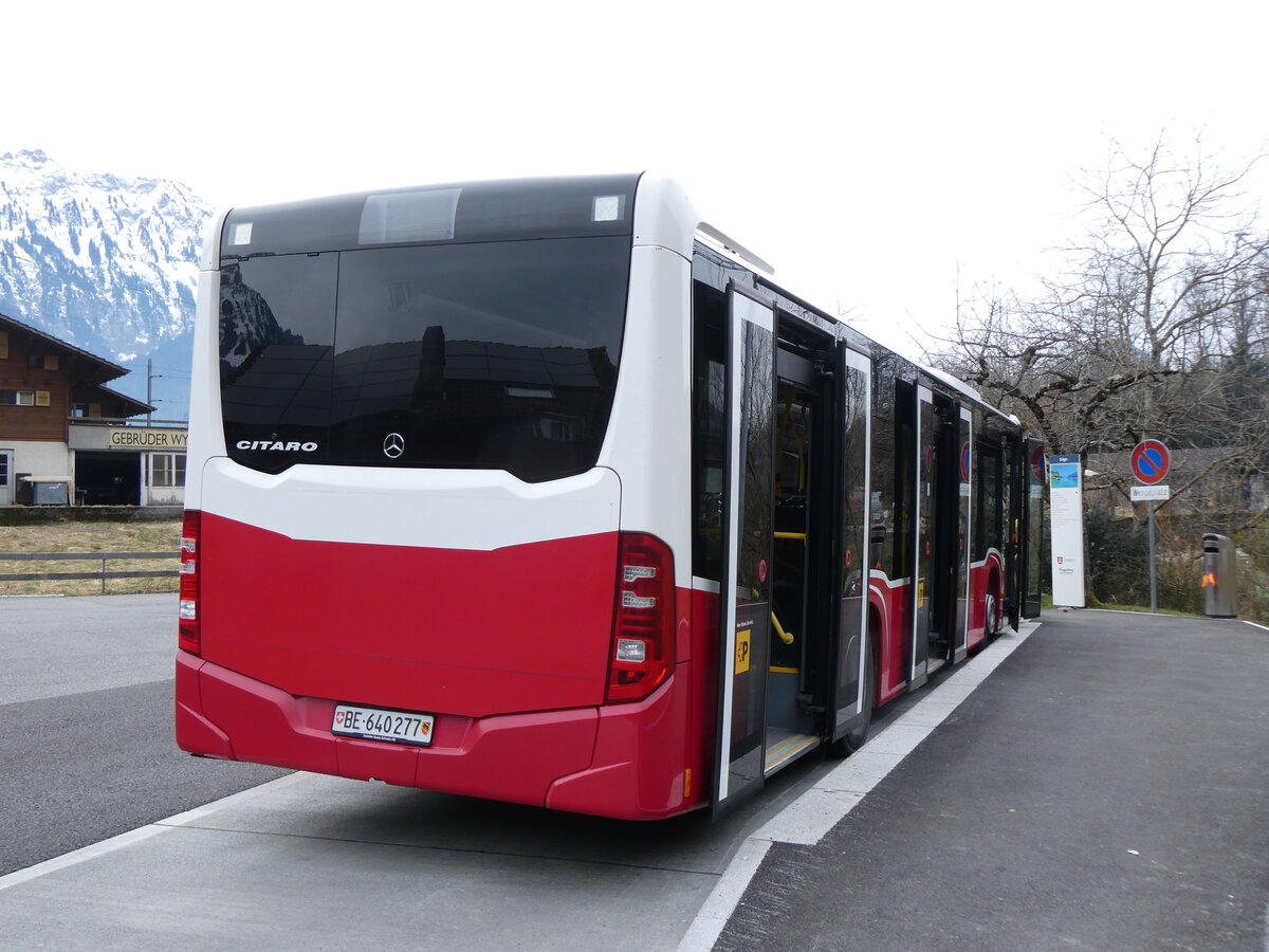 (271'840) - PostAuto Bern - BE 640'277/PID 12'318 - Mercedes (ex Wiener Linien, A-Wien Nr. 8158) am 11. Februar 2025 in Ringgenberg, S�ge