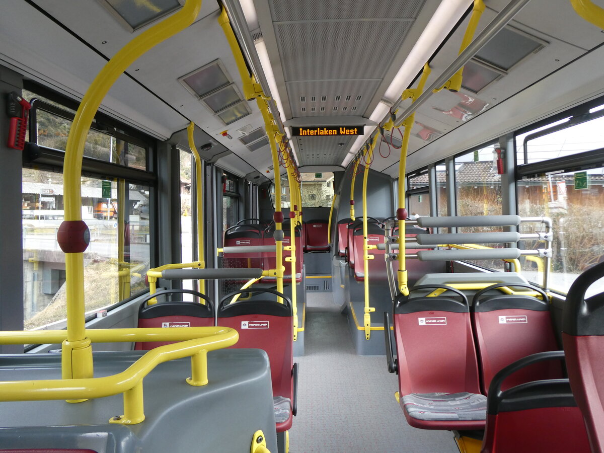 (271'844) - PostAuto Bern - BE 640'277/PID 12'318 - Mercedes (ex Wiener Linien, A-Wien Nr. 8158) am 11. Februar 2025 in Ringgenberg, S�ge (Innenaufnahme)