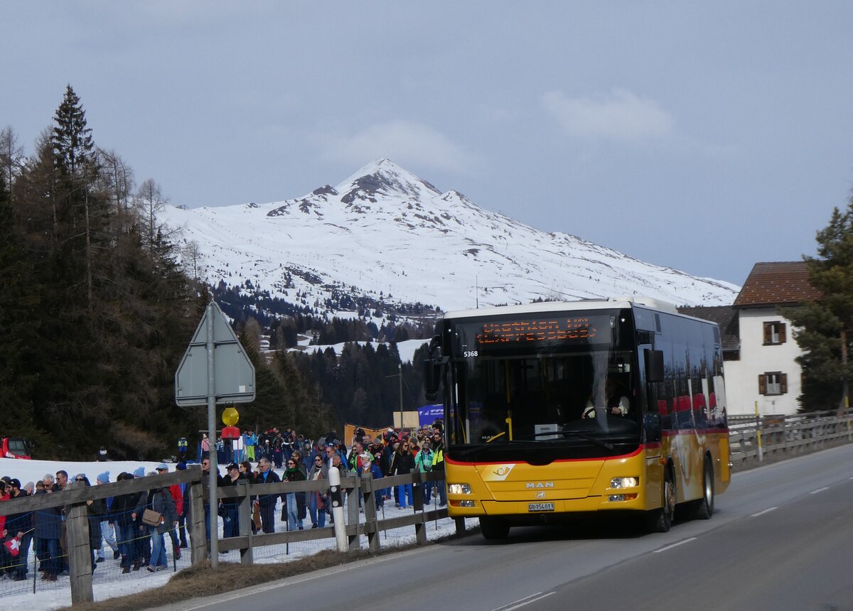 (272'347) - Bossi&Hemmi, Tiefencastel - GR 154'013/PID 5368 - MAN/G�ppel (ex Zegg, Samnaun) am 22. Februar 2025 in Lantsch/Lenz, Biathlon-WM