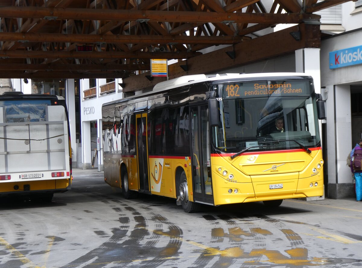 (272'427) - Reptrans, Salouf - GR 184'542/PID 10'935 - Volvo (ex PostAuto Graub�nden; ex PostAuto Ostschweiz) am 22. Februar 2025 in Lenzerheide, Post