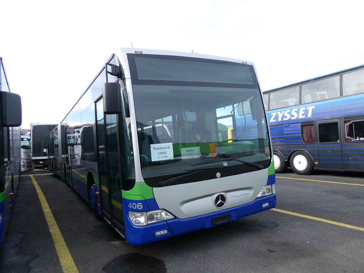 (272'716) - PostAuto Nordschweiz - PID 12'422 - Mercedes (ex TPL Lugano Nr. 406) am 9. M�rz 2025 in Kerzers, Interbus