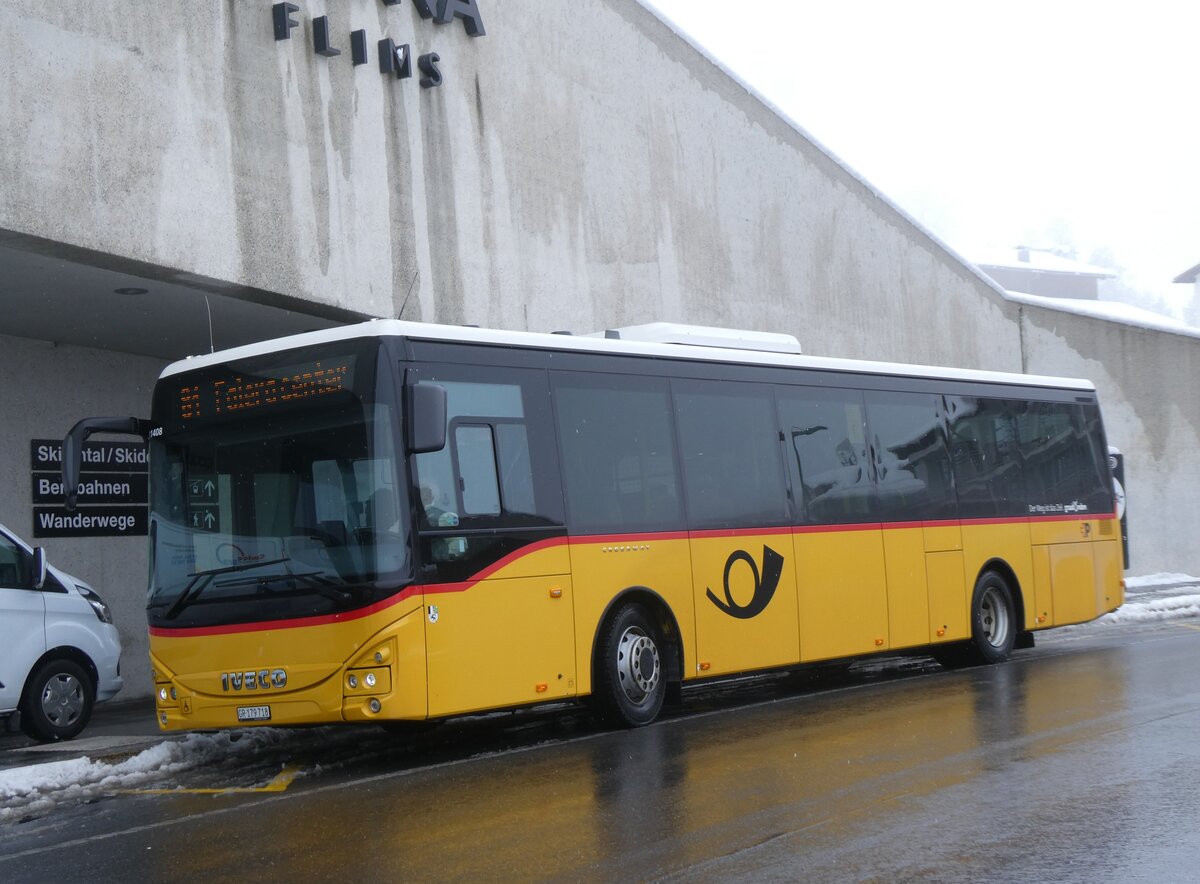 (272'879) - PostAuto Graub�nden - GR 179'718/PID 11'408 - Iveco am 14. M�rz 2025 in Flims, Bergbahnen