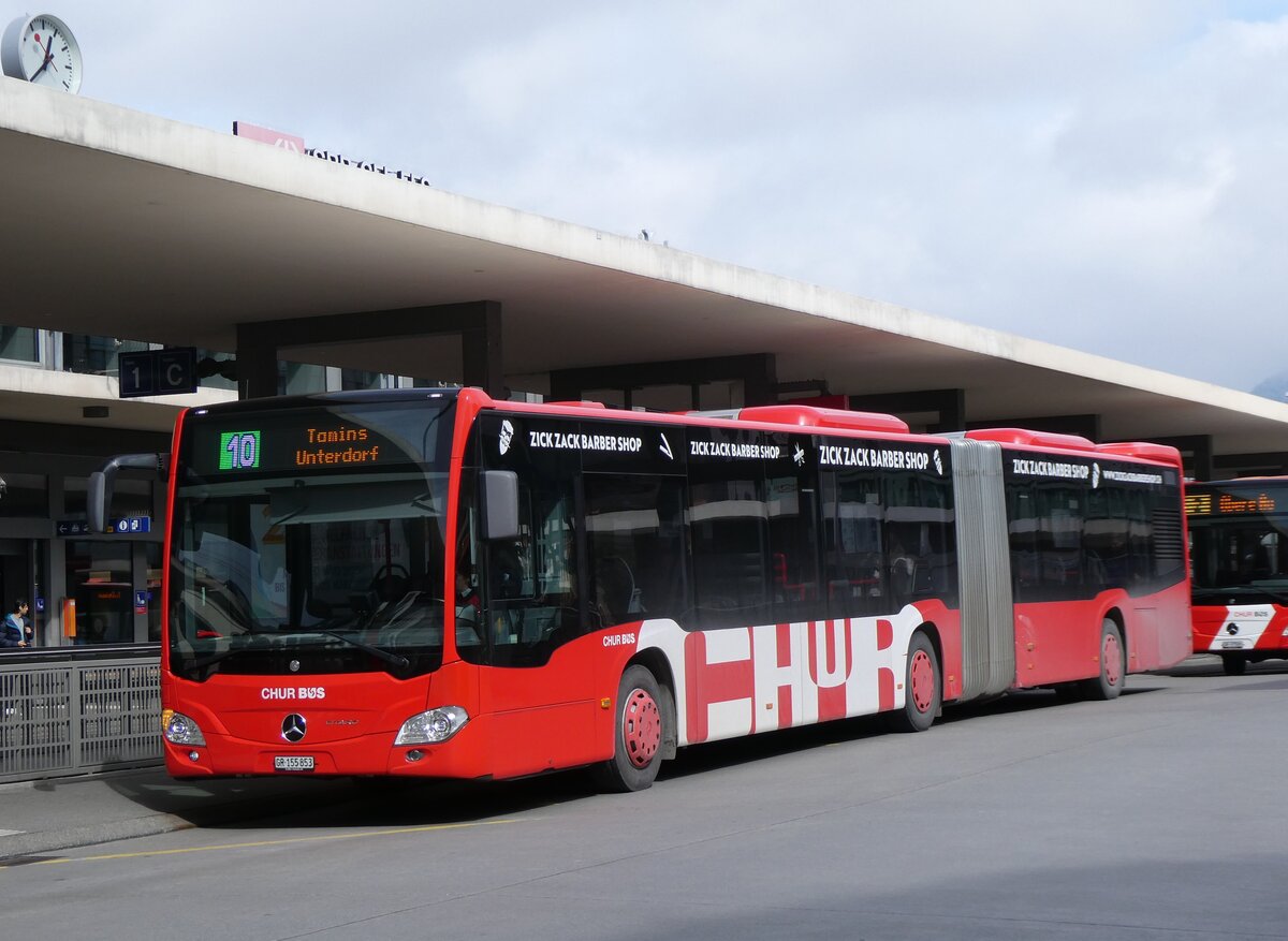 (272'911) - Chur Bus, Chur - Nr. 53/GR 155'853 - Mercedes am 14. M�rz 2025 beim Bahnhof Chur