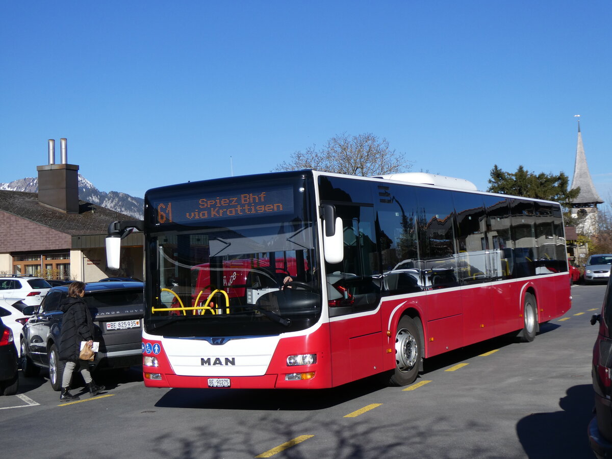 (273'077) - PostAuto Bern - BE 90'275/PID 12'337 - MAN (ex Dr. Richard, A-Wien Nr. 1413) am 20. M�rz 2025 in Aeschi, Post