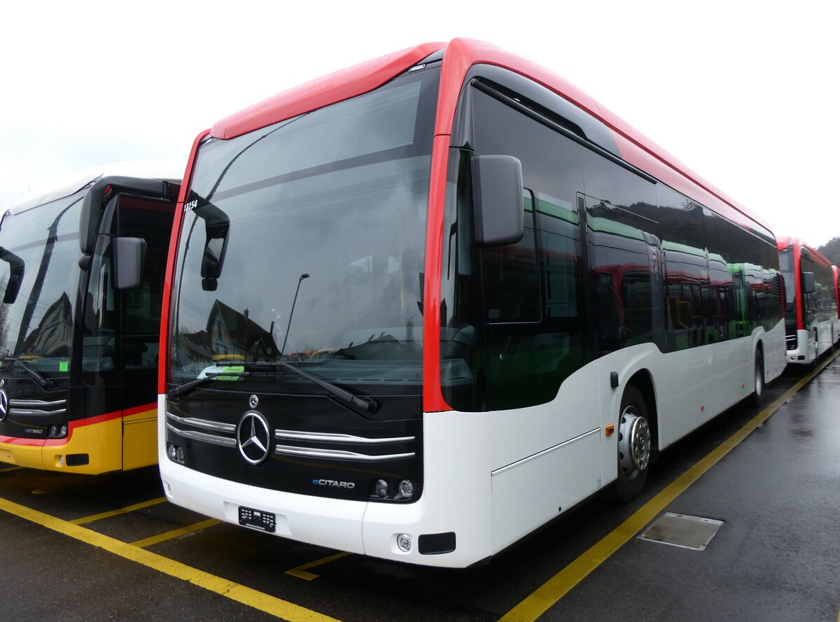 (273'375) - PostAuto Wallis - PID 12'154 - eMercedes am 29. M�rz 2025 in Winterthur, Daimler Buses