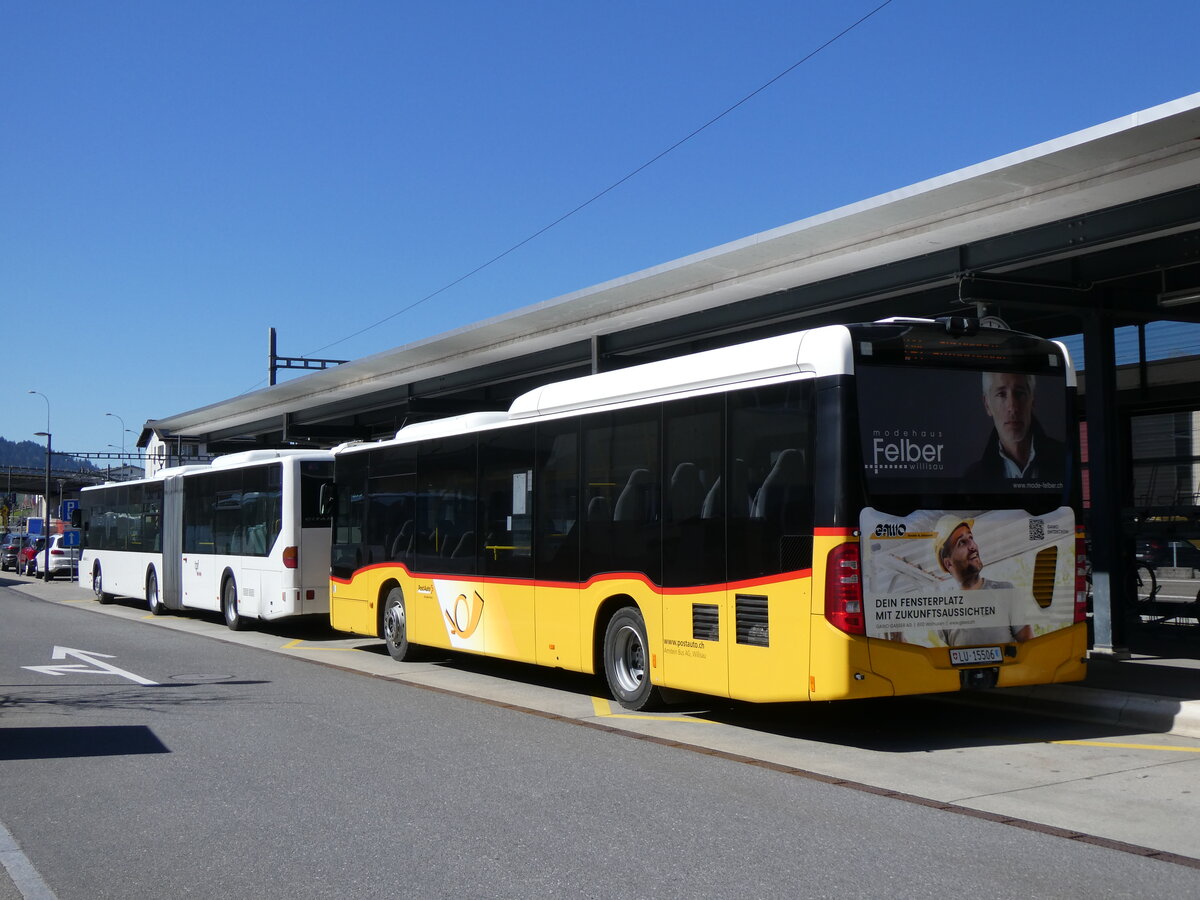 (273'835) - Amstein, Willisau - Nr. MB 14/LU 15'506/PID 10'861 - Mercedes am 11. April 2025 beim Bahnhof Sch�pfheim