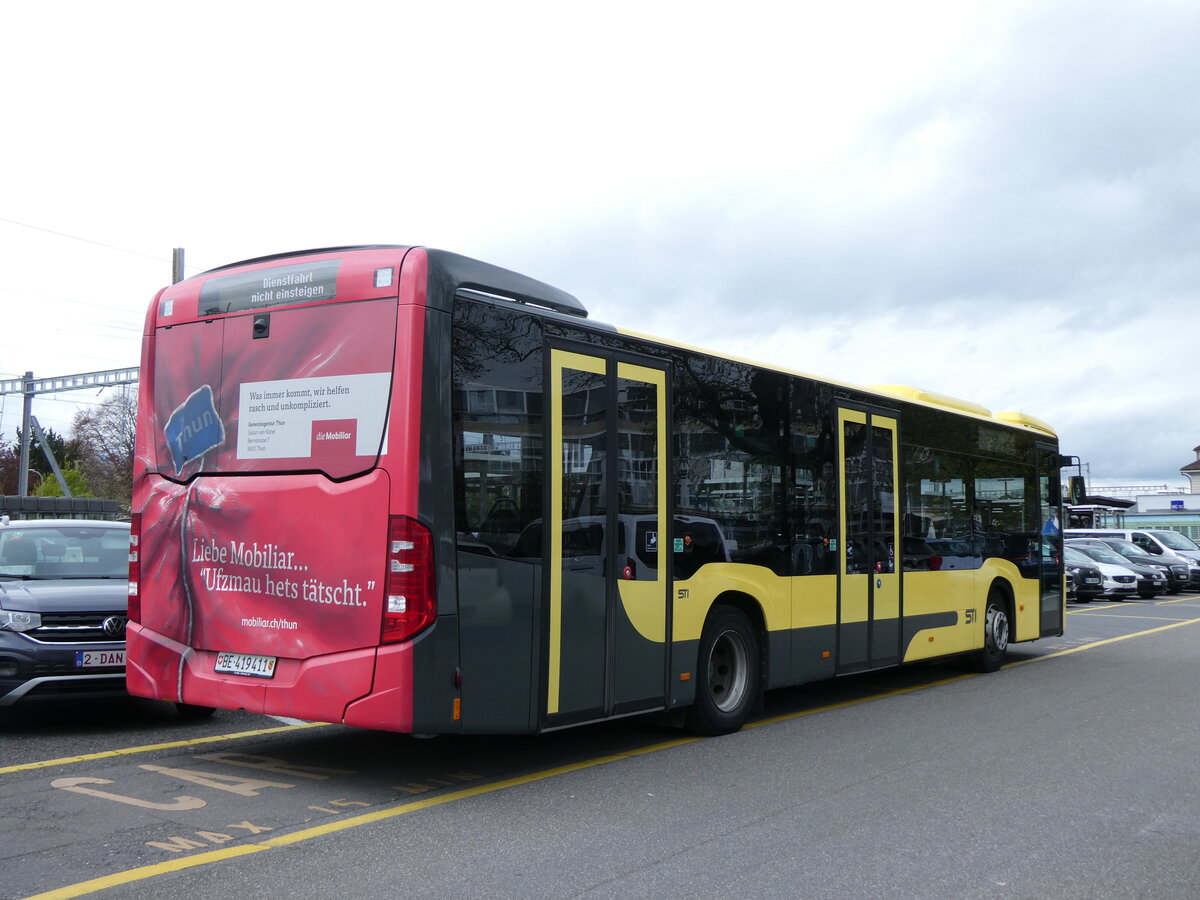 (274'099) - STI Thun - Nr. 411/BE 419'411 - Mercedes am 21. April 2025 in Thun, CarTerminal