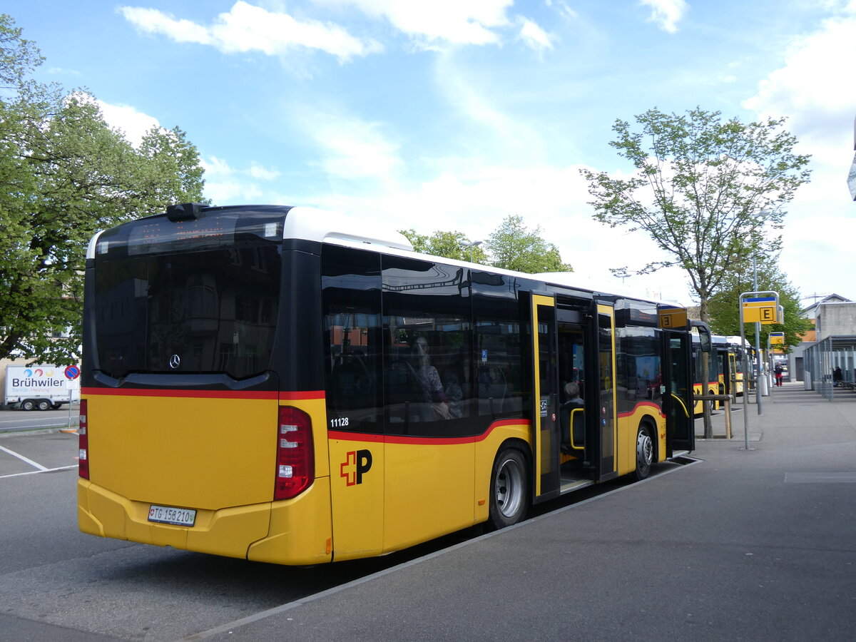 (274'136) - PostAuto Ostschweiz - TG 158'210/PID 11'128 - Mercedes (ex TG 180'983) am 22. April 2025 beim Bahnhof Weinfelden