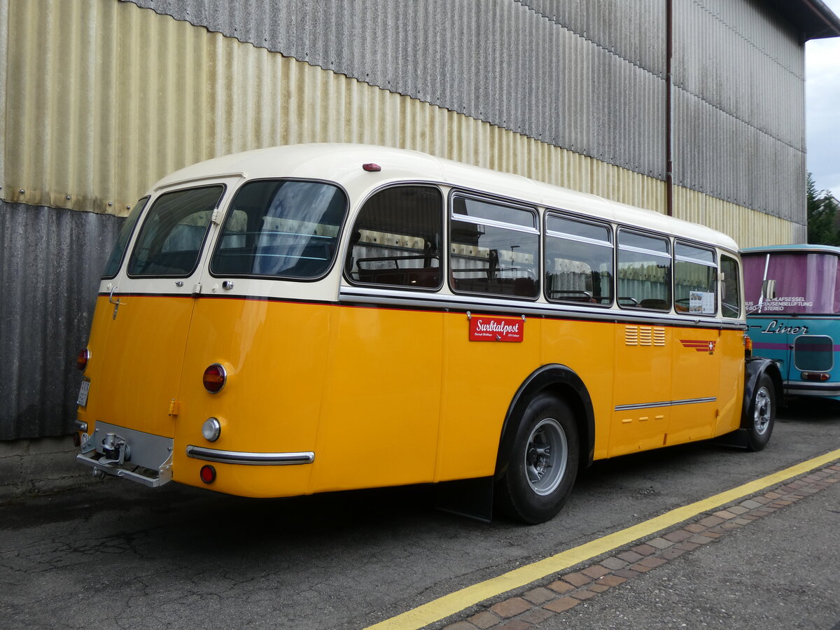 (274'531) - Bl�chlinger, Endingen - AG 69'937 - Saurer/T�scher (ex Dubach, Walde; ex Spescha, Andiast) am 3. Mai 2025 in Attikon, Wegm�ller