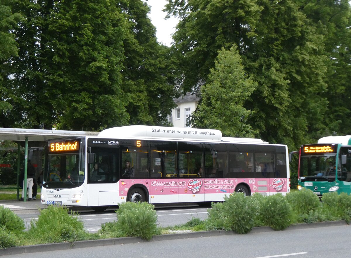 (274'865) - SWG Giessen - Nr. 13/GI-MB 1013 - MAN am 7. Mai 2025 in Giessen, Berliner Platz