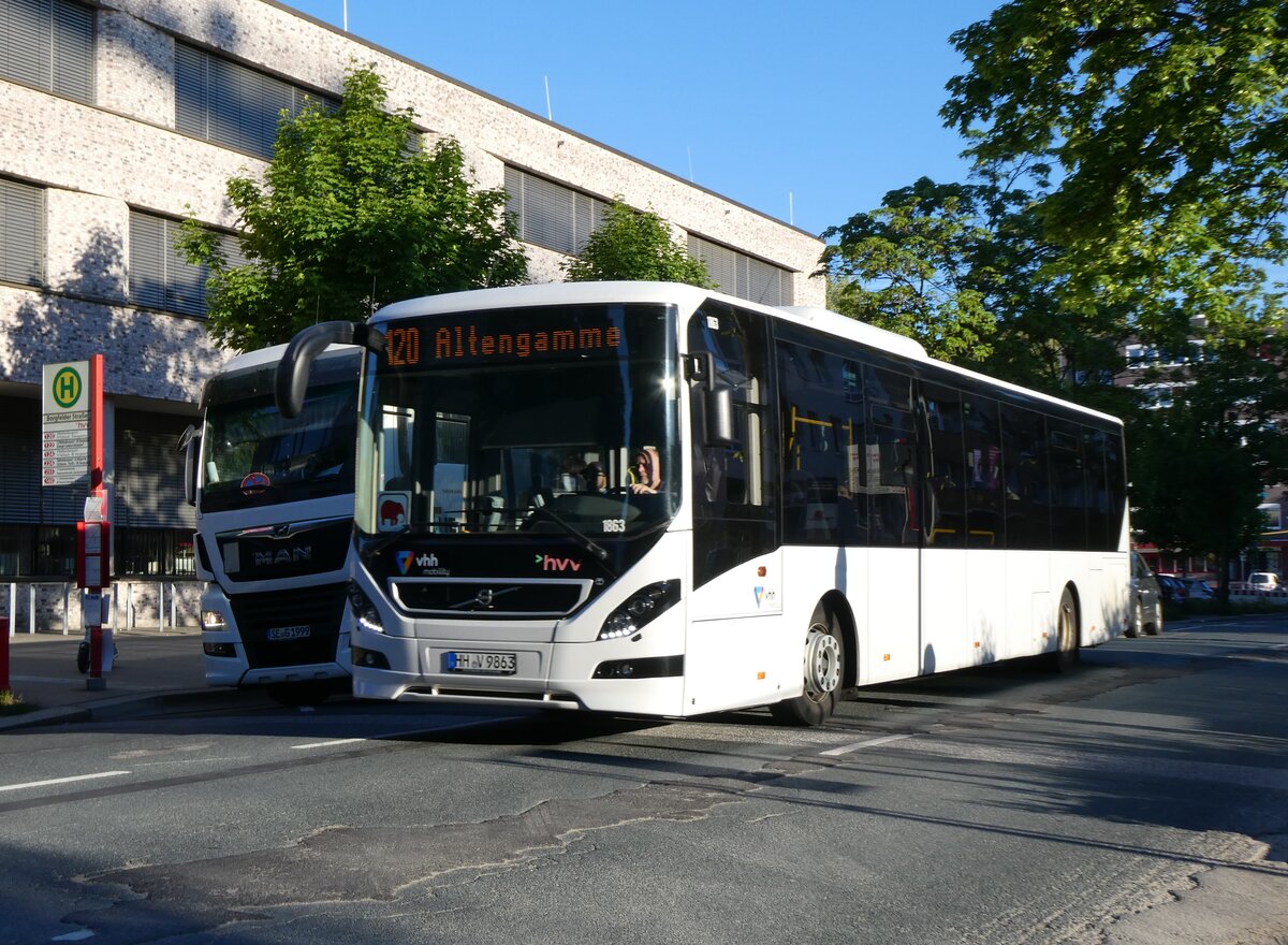 (275'260) - VHH Hamburg - Nr. 1863/HH-V 9863 - Volvo am 9. Mai 2025 in Hamburg, Borgfelder Strasse