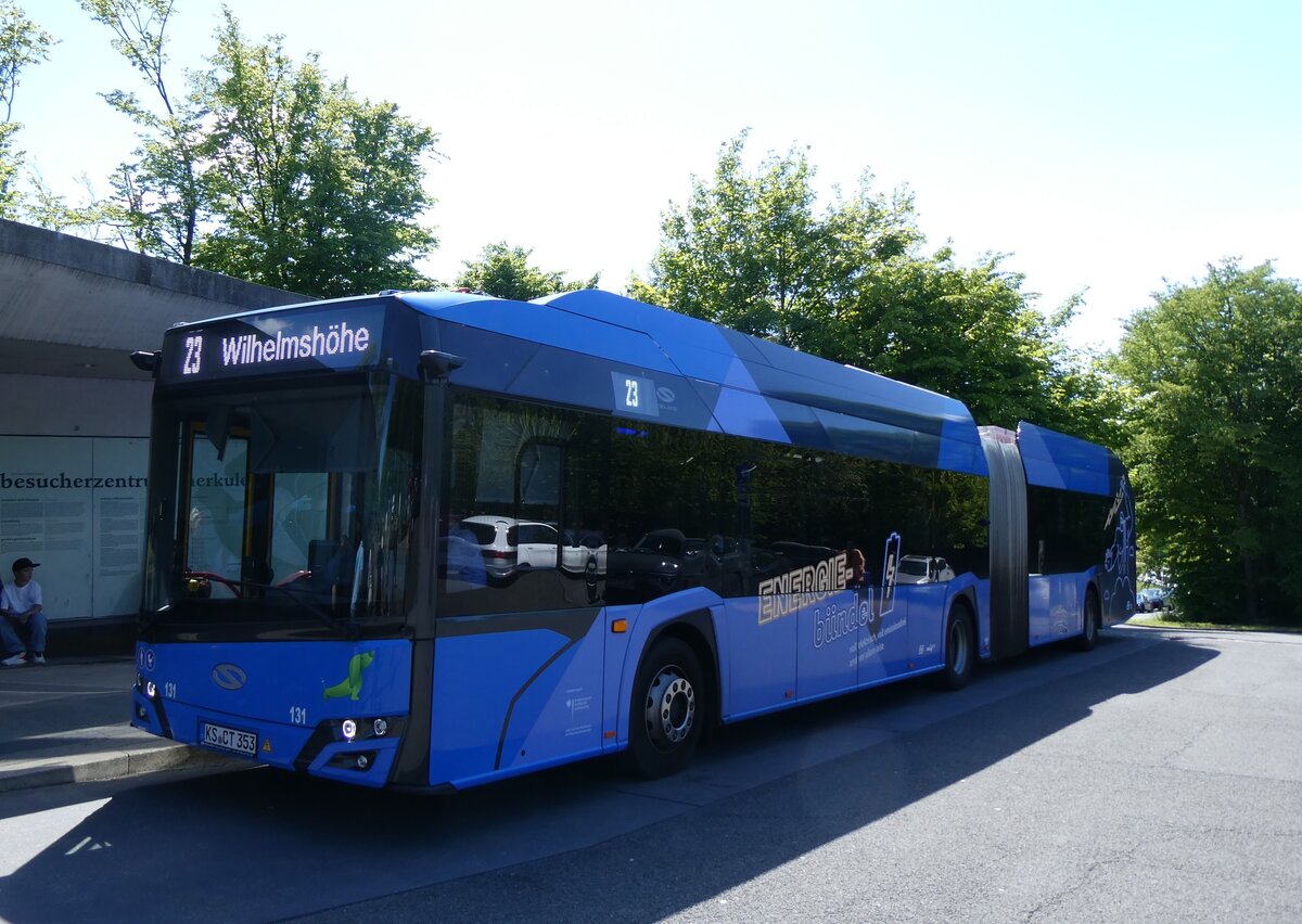 (275'428) - KVG Kassel - Nr. 131/KS-CT 353 - eSolaris am 11. Mai 2025 in Bad Wilhelmsh�he, Wilhelmsh�he