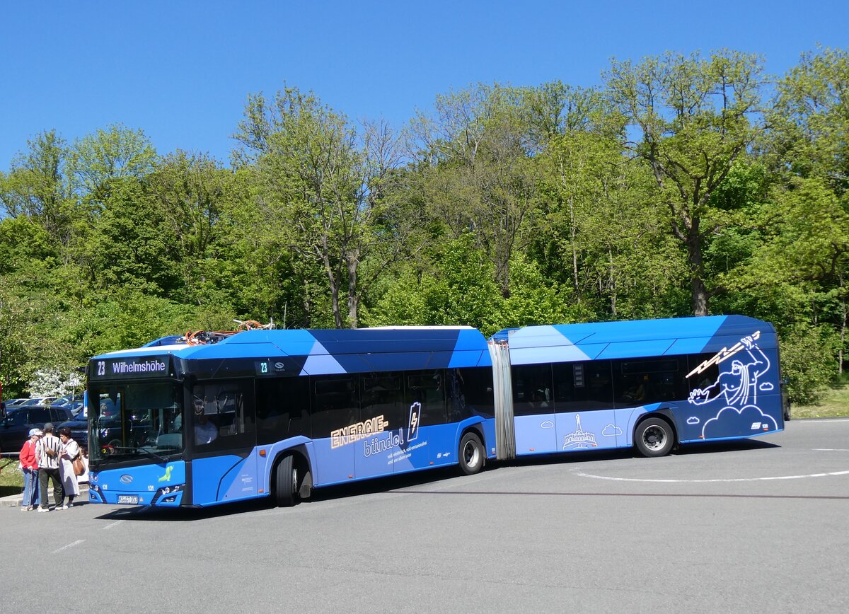 (275'433) - KVG Kassel - Nr. 131/KS-CT 353 - eSolaris am 11. Mai 2025 in Bad Wilhelmsh�he, Wilhelmsh�he