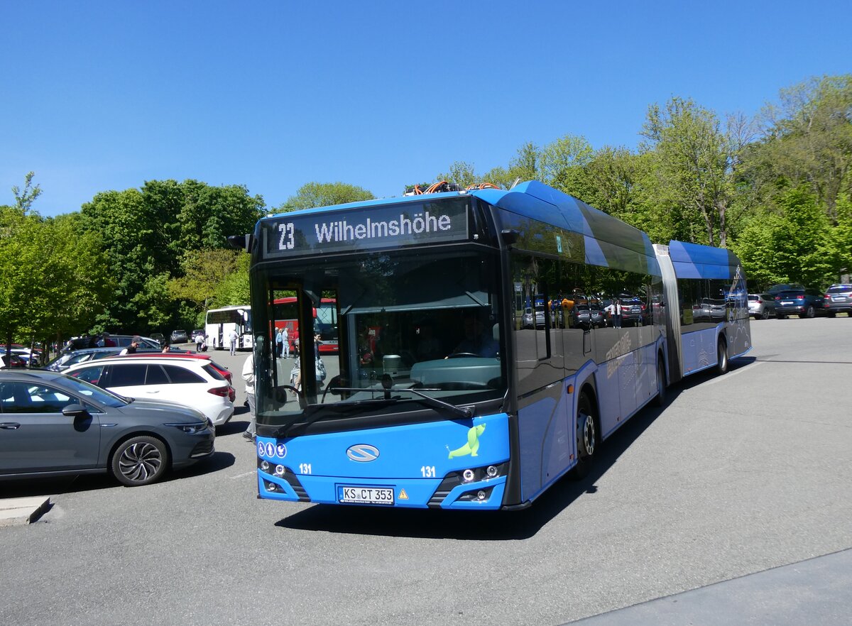 (275'434) - KVG Kassel - Nr. 131/KS-CT 353 - eSolaris am 11. Mai 2025 in Bad Wilhelmsh�he, Wilhelmsh�he