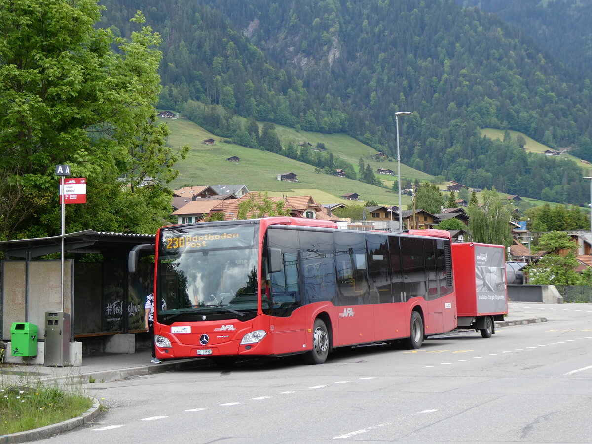 (275'733) - AFA Adelboden - Nr. 92/BE 19'692 - Mercedes am 21. Mai 2025 beim Bahnhof Frutigen