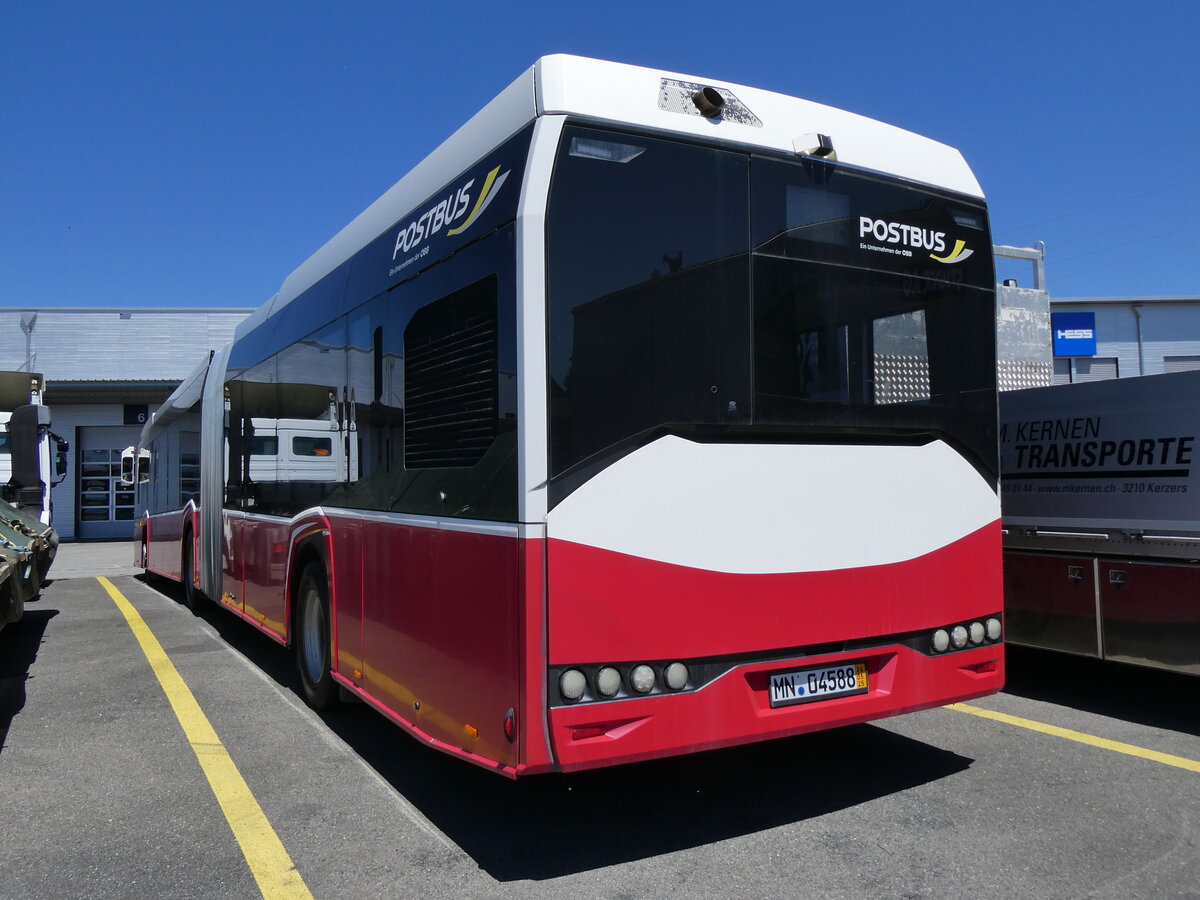 (276'064) - Aus Oesterreich: PostBus - MN 04'588 (BD 15'717) - Solaris am 30. Mai 2025 in Kerzers, Interbus (deutsches Kennzeichen)